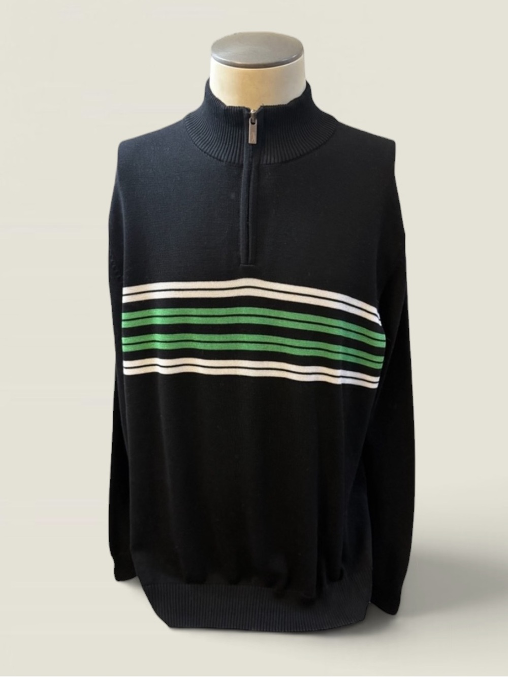 New! Bobby Jones Golf Peruvian Pima Cotton Quarter Zip Pullover Sweater Large